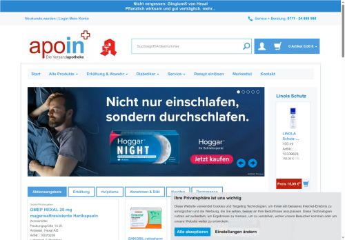 apoin | Die Versandapotheke Screenshot
