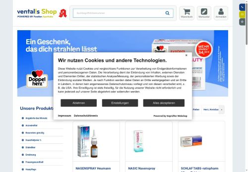 ventalis Shop Screenshot