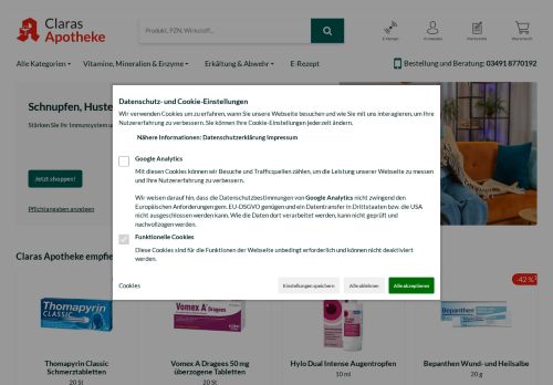 Claras Apotheke Screenshot