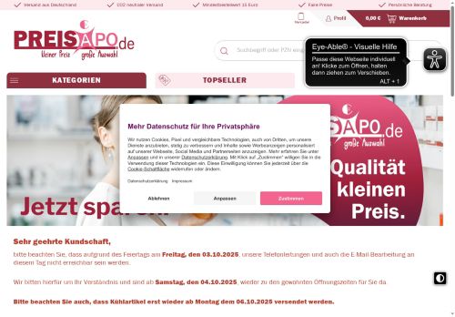 Preisapo Screenshot