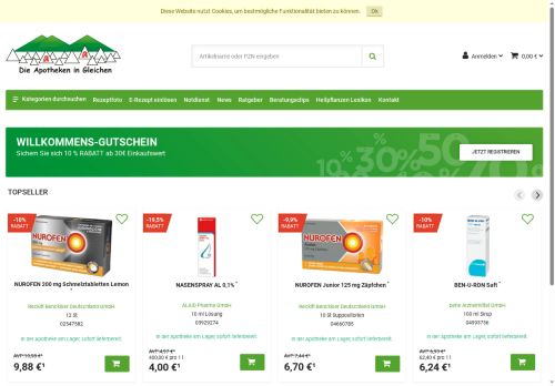 apo-gleichen.de Screenshot