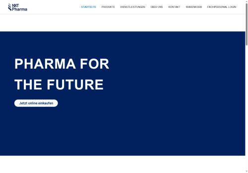 NXT Pharma Onlineshop Screenshot