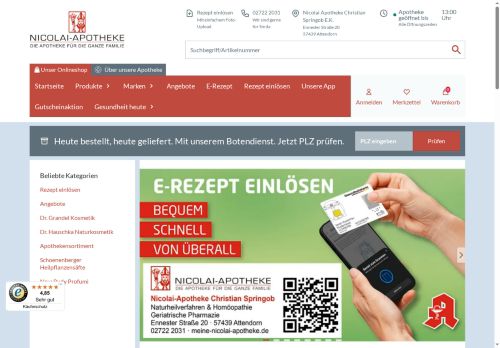 meine-nicolai-apotheke.de Screenshot