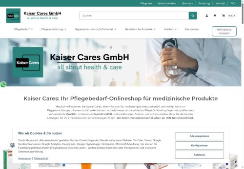 kaisercares.de Screenshot