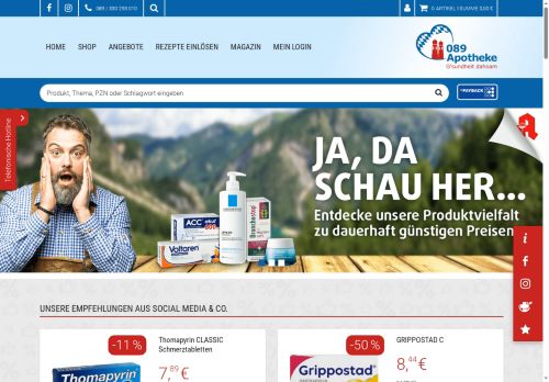 089Apotheke.de Screenshot