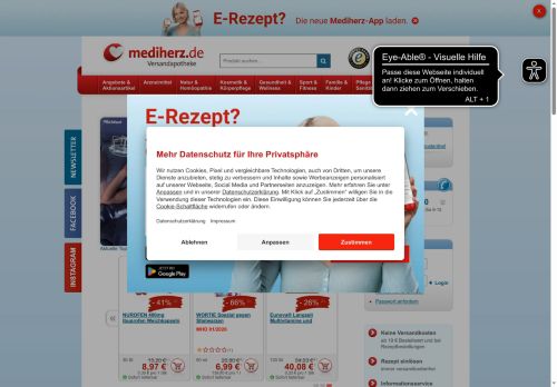 mediherz.de Screenshot