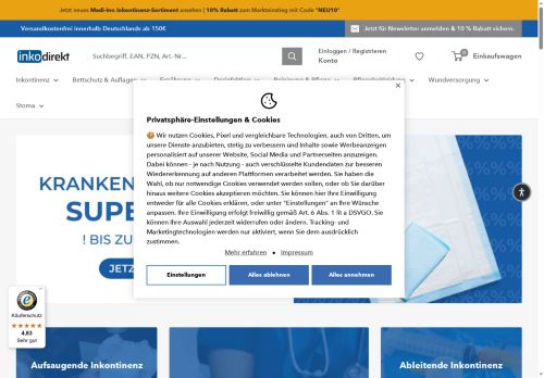 Inkodirekt Screenshot